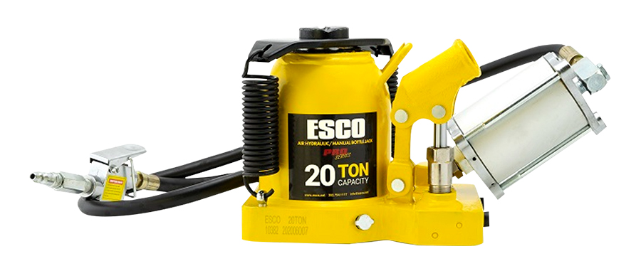ESCO 20 Ton Low Profile Air/Hydraulic Bottle Jack - Air-Hydraulic