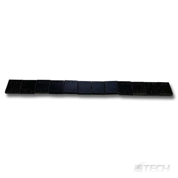 Steel Wheel Weight 0.25 oz. Adhesive 48 Strips/Box Black - Adhesives - Steel