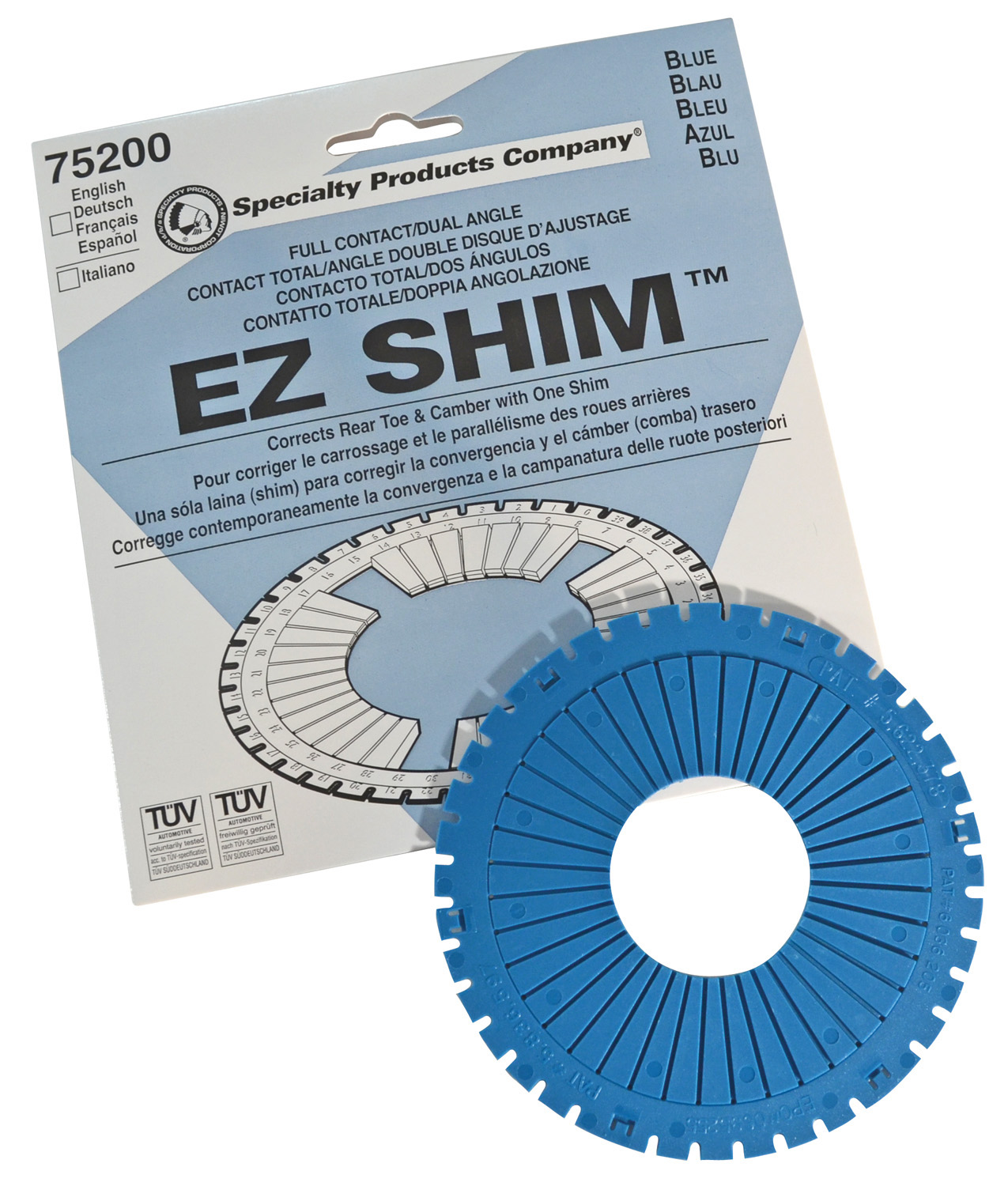 Full Contact Dual Angle EZ Shim Blue - Alignment Equip. Parts & Tools