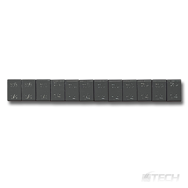 Steel Wheel Weight 0.25 oz. Adhesive 48 Strips/Box - Adhesives - Steel