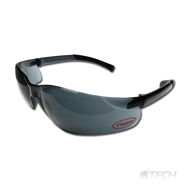Grey Shaded Safety Glasses W/Padded Spatula Temples - Safety Misc.