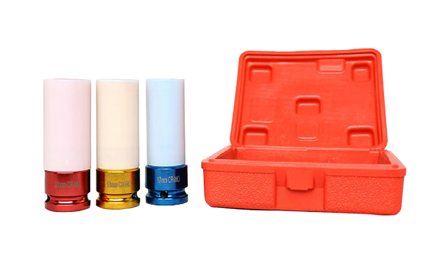 1/2" Drive Non-Marring Socket Adapter Set 17mm, 19mm, 21mm - Socket Sets